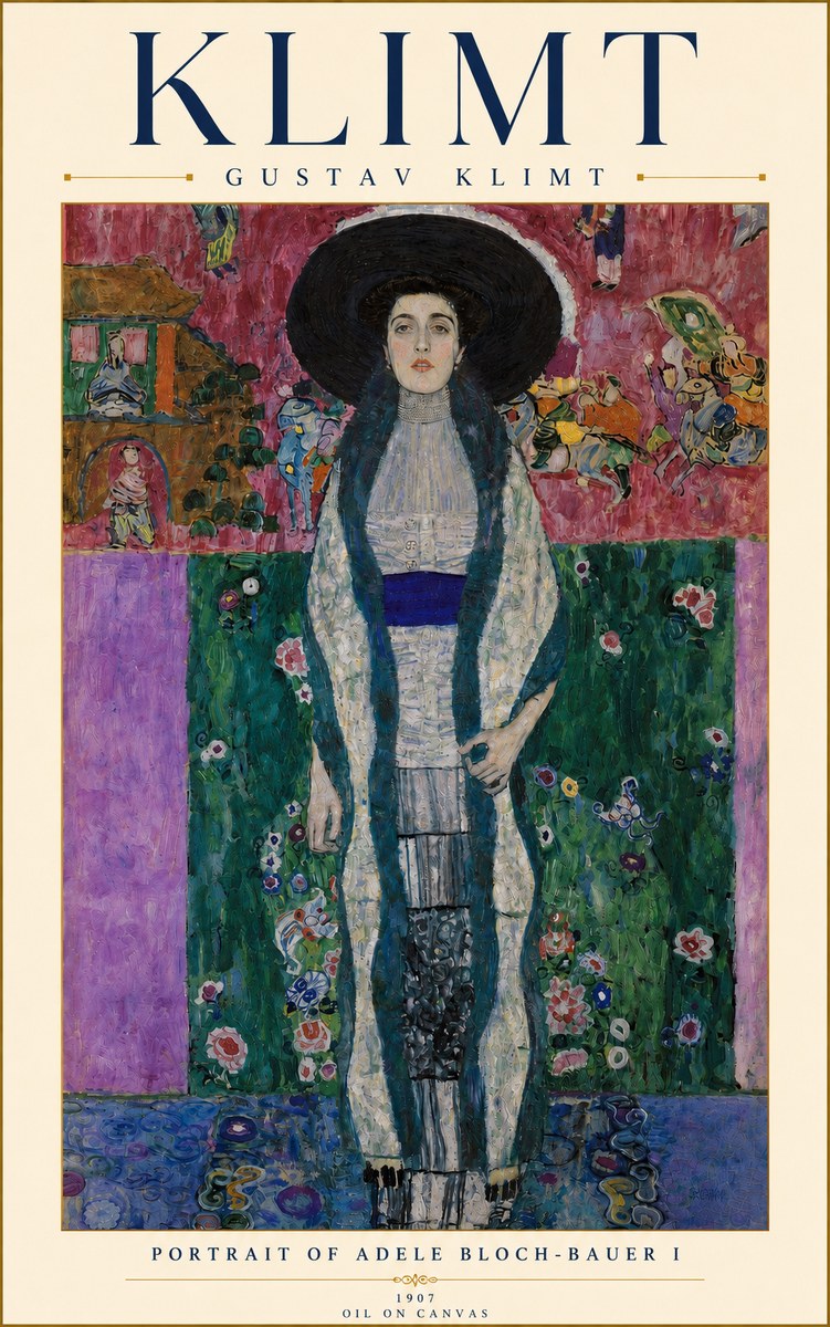 Klimt Portrait of Adele Bloch-bauer I No4 - Plakát