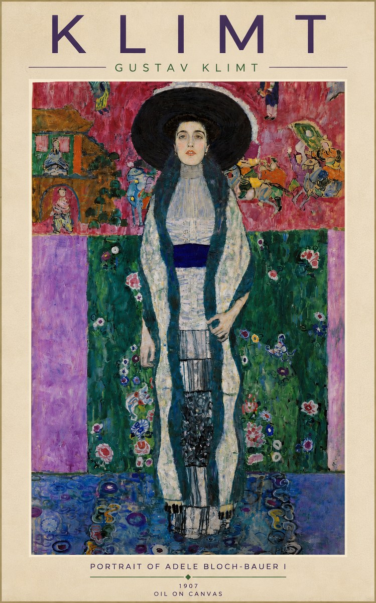 Klimt Portrait of Adele Bloch-bauer I No5 - Plakát