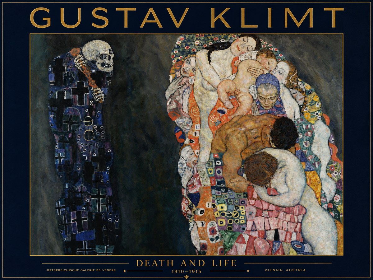 Klimt Death and Life No2 - Plakát