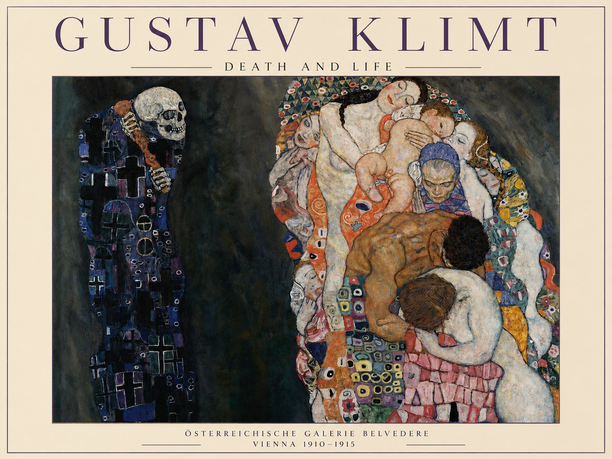 Klimt Death and Life No3 - Plakát