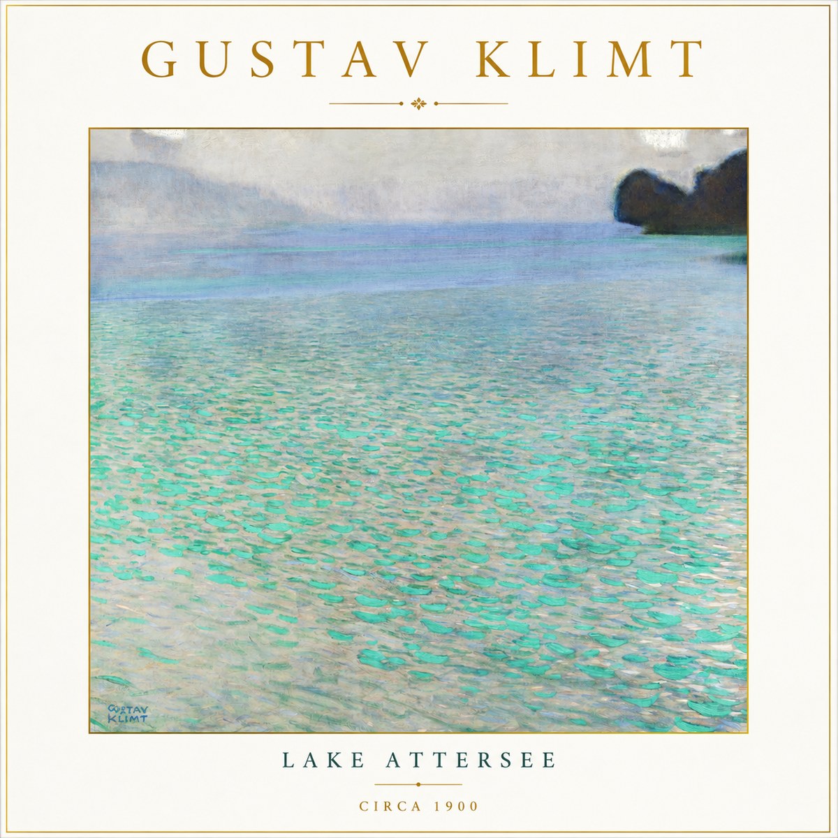 Klimt Lake Attersee No3 - Plakát
