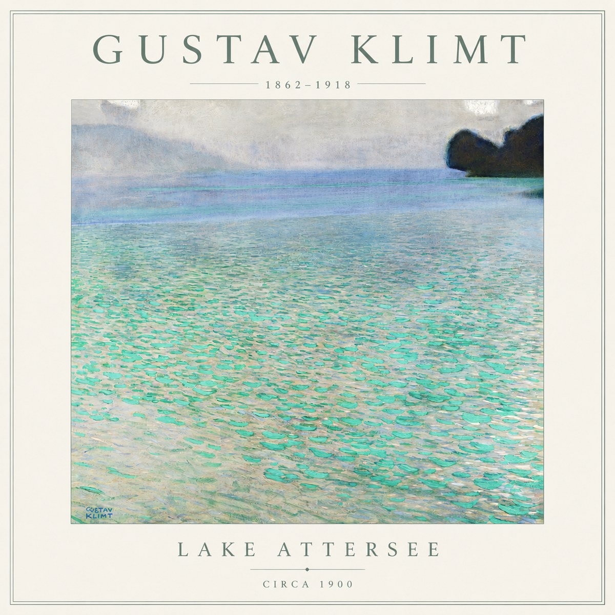 Klimt Lake Attersee No6 - Plakát