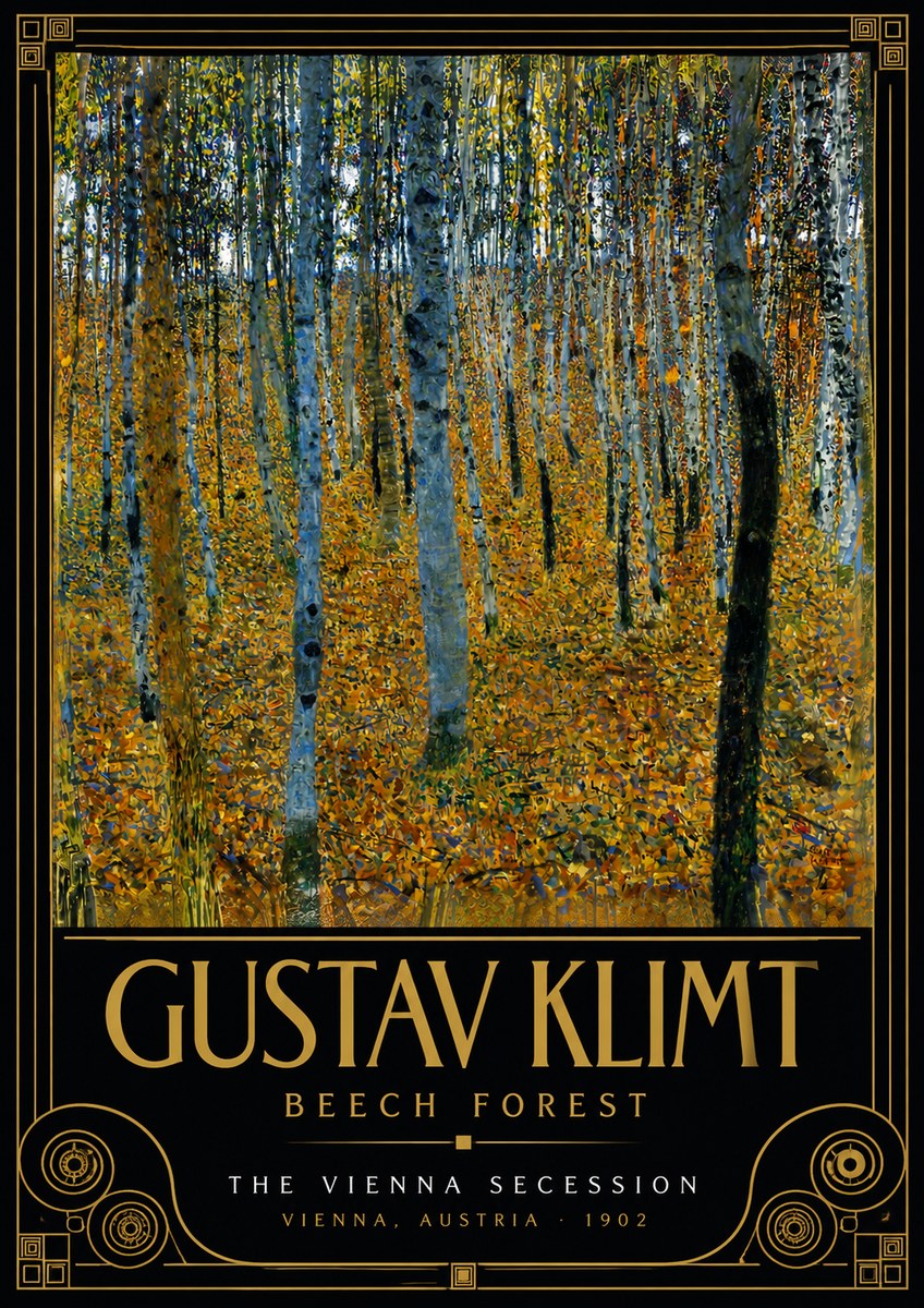 Klimt Beech Forest No5 - Plakát