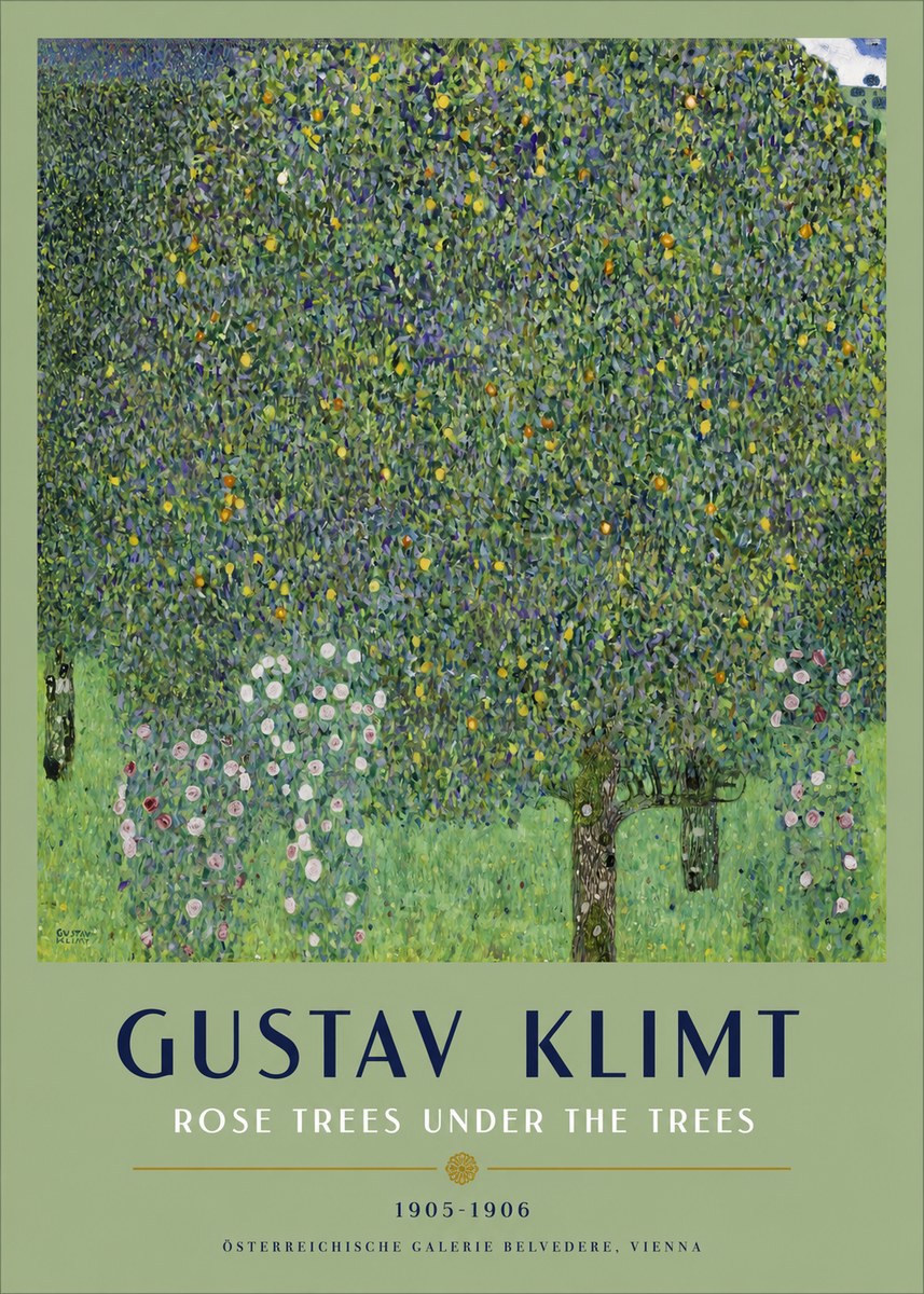 Klimt Rose Trees Under the Trees No2 - Plakát