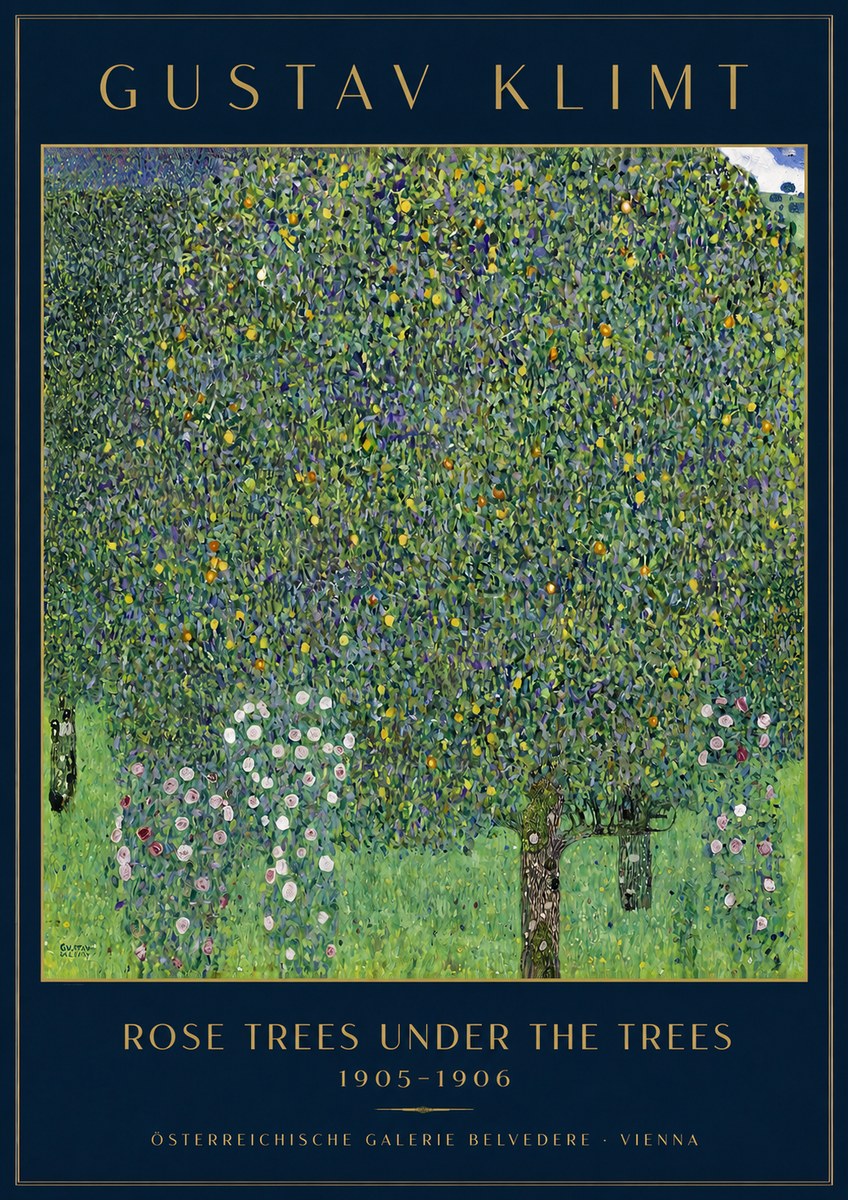 Klimt Rose Trees Under the Trees No3 - Plakát