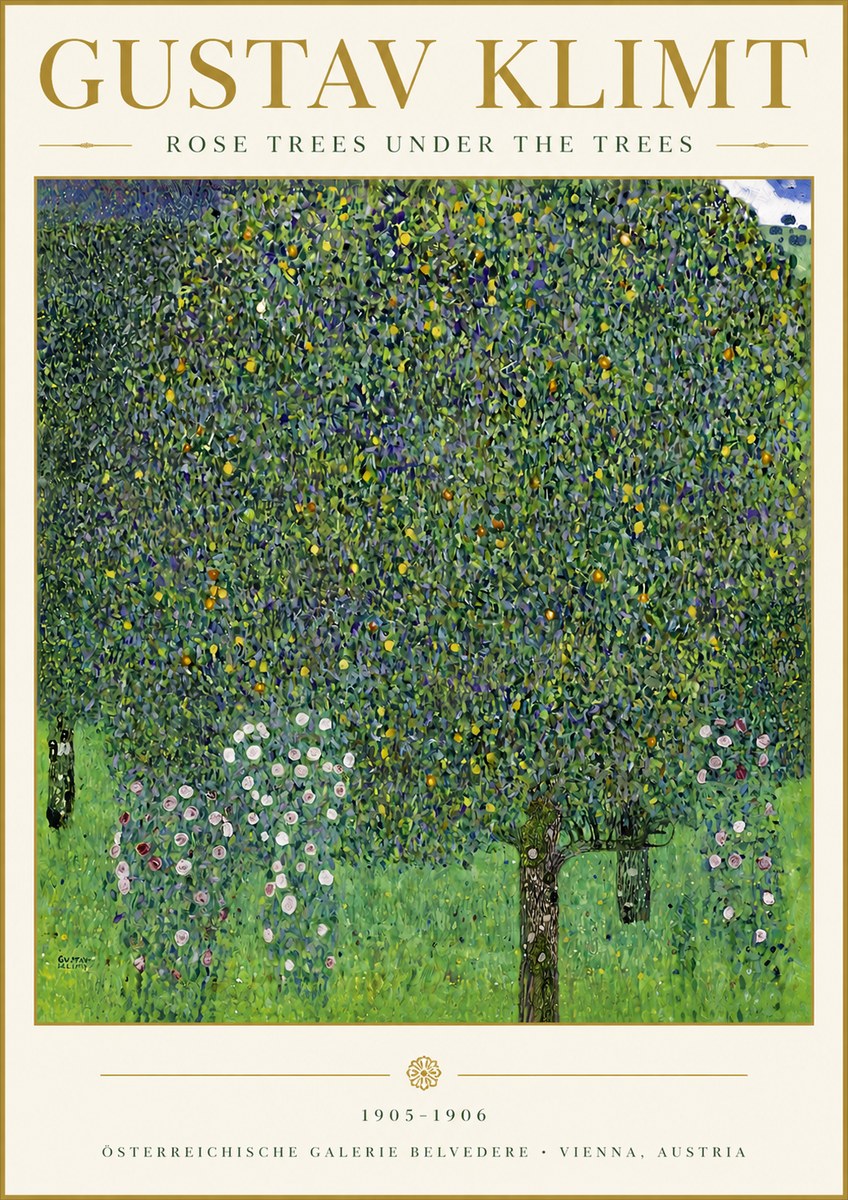 Klimt Rose Trees Under the Trees No5 - Plakát