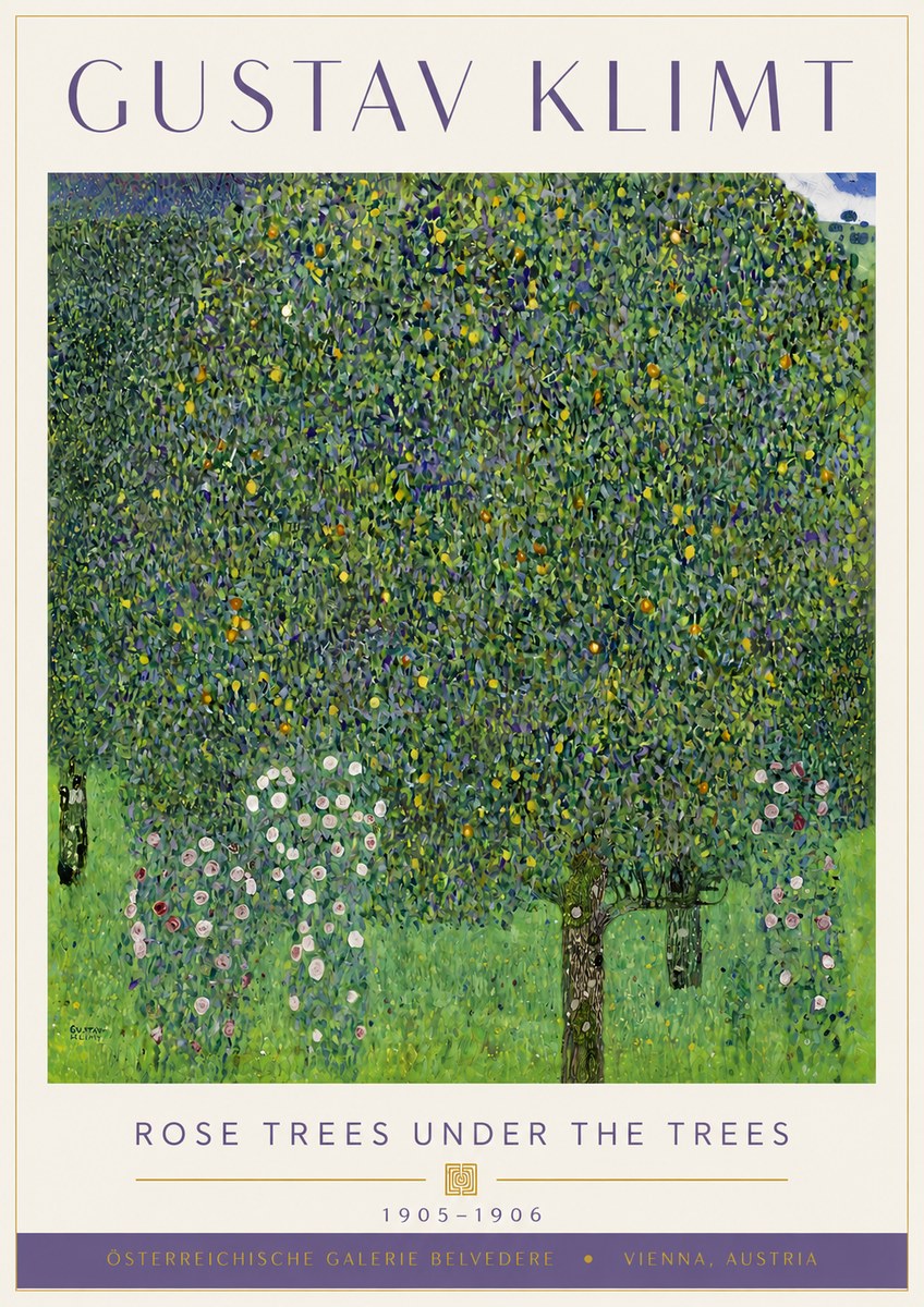 Klimt Rose Trees Under the Trees No6 - Plakát