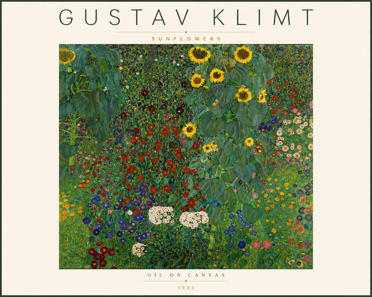 Klimt Sunflowers No4 - Plakát