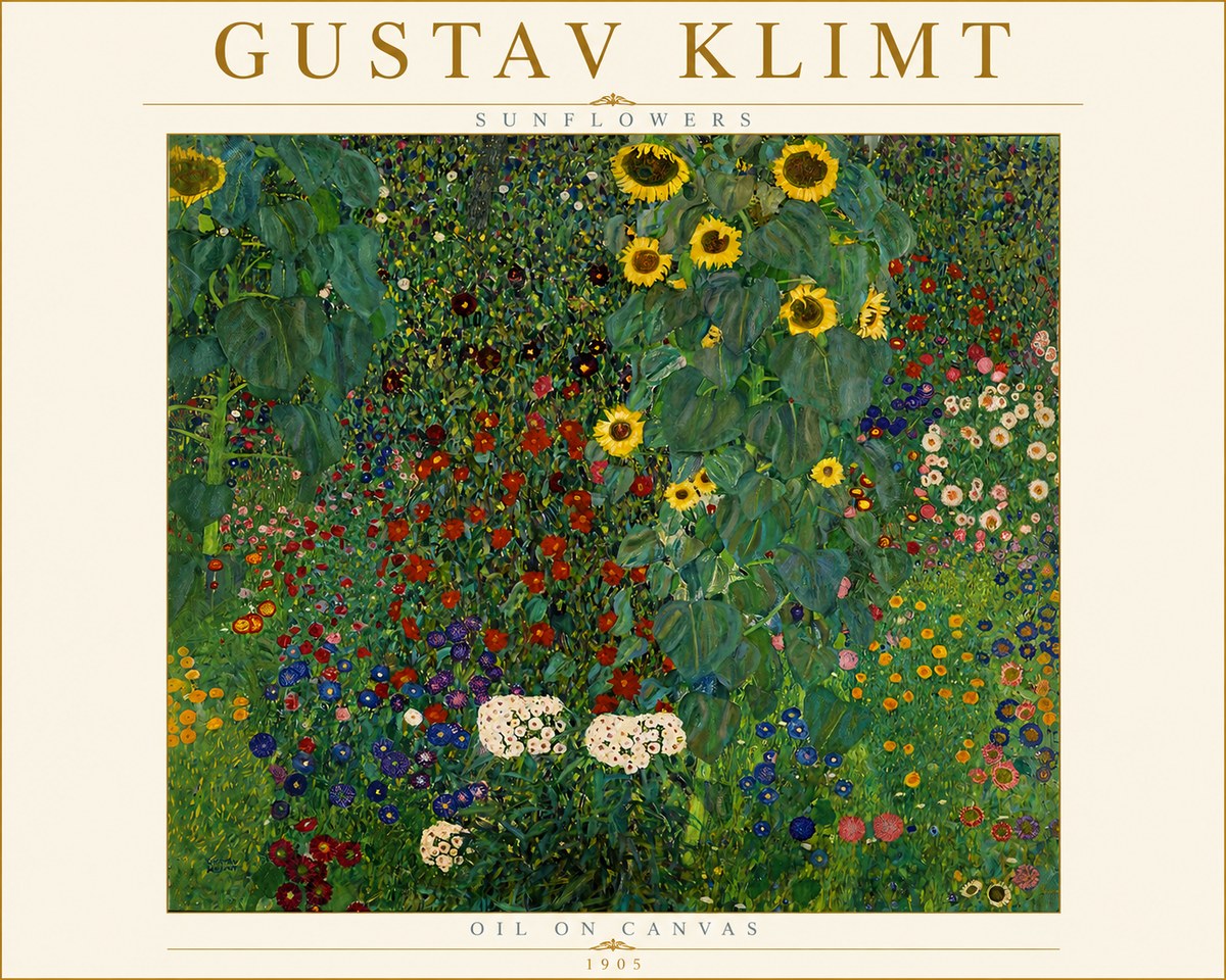 Klimt Sunflowers No6 - Plakát