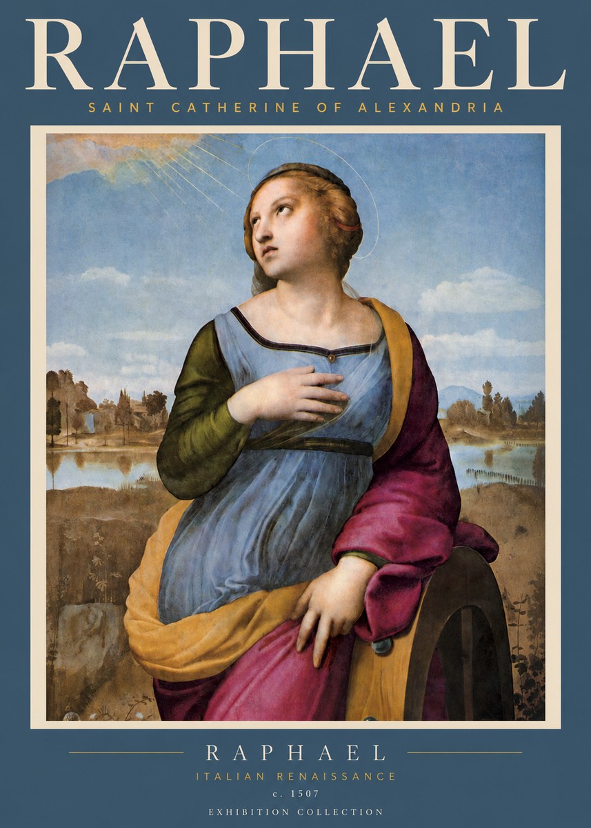 Raphael Saint Catherine of Alexandria No2 - Plakát