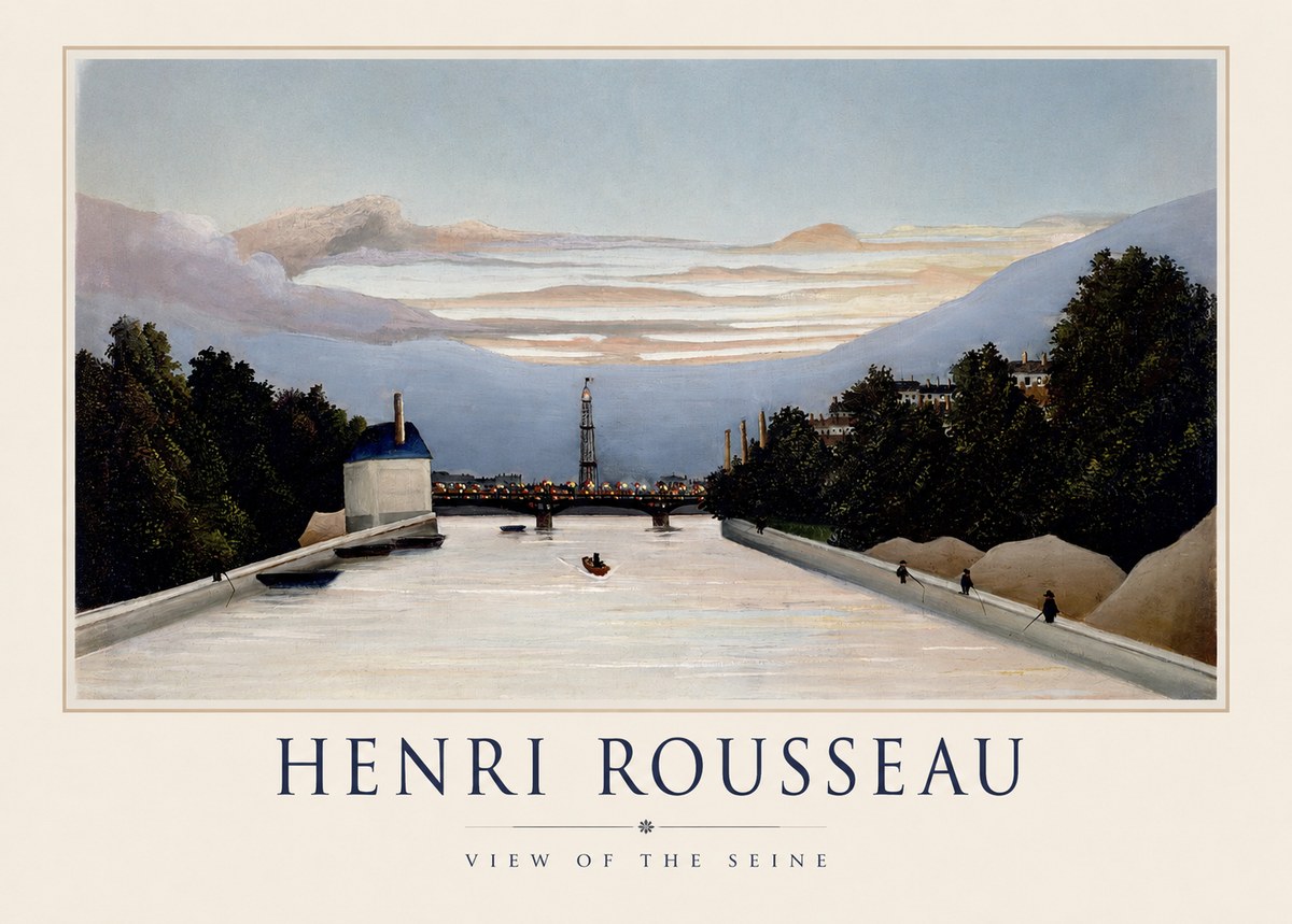 Rousseau View of the Seine No1 - Plakát