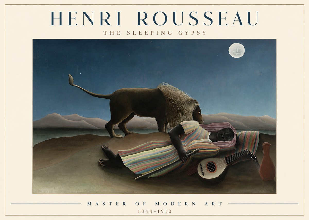 Rousseau The Sleeping Gypsy No1 - Plakát