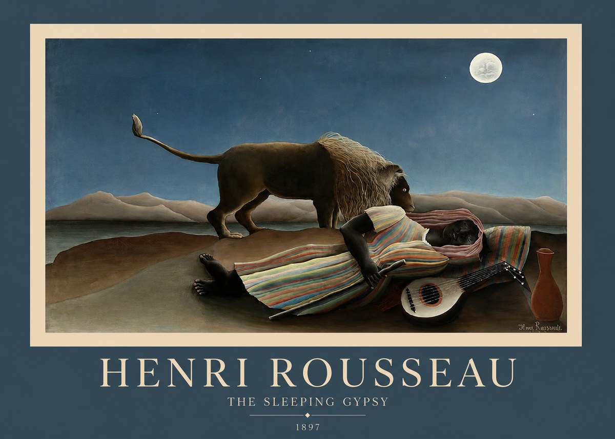 Rousseau The Sleeping Gypsy No2 - Plakát