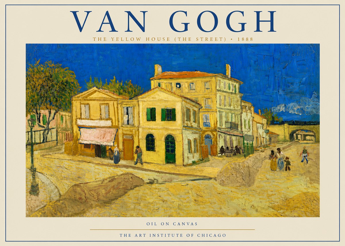 Van Gogh The Yellow House (the Street) No5 - Plakát