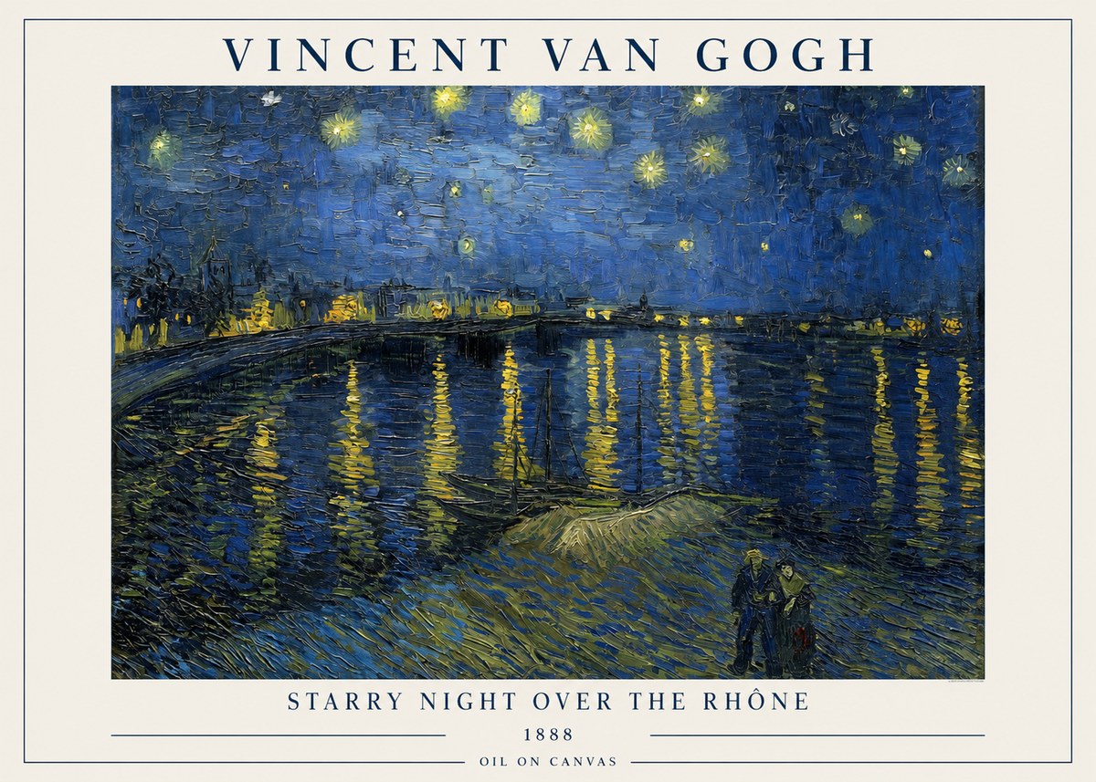Van Gogh Starry Night over the Rhône No1 - Plakát