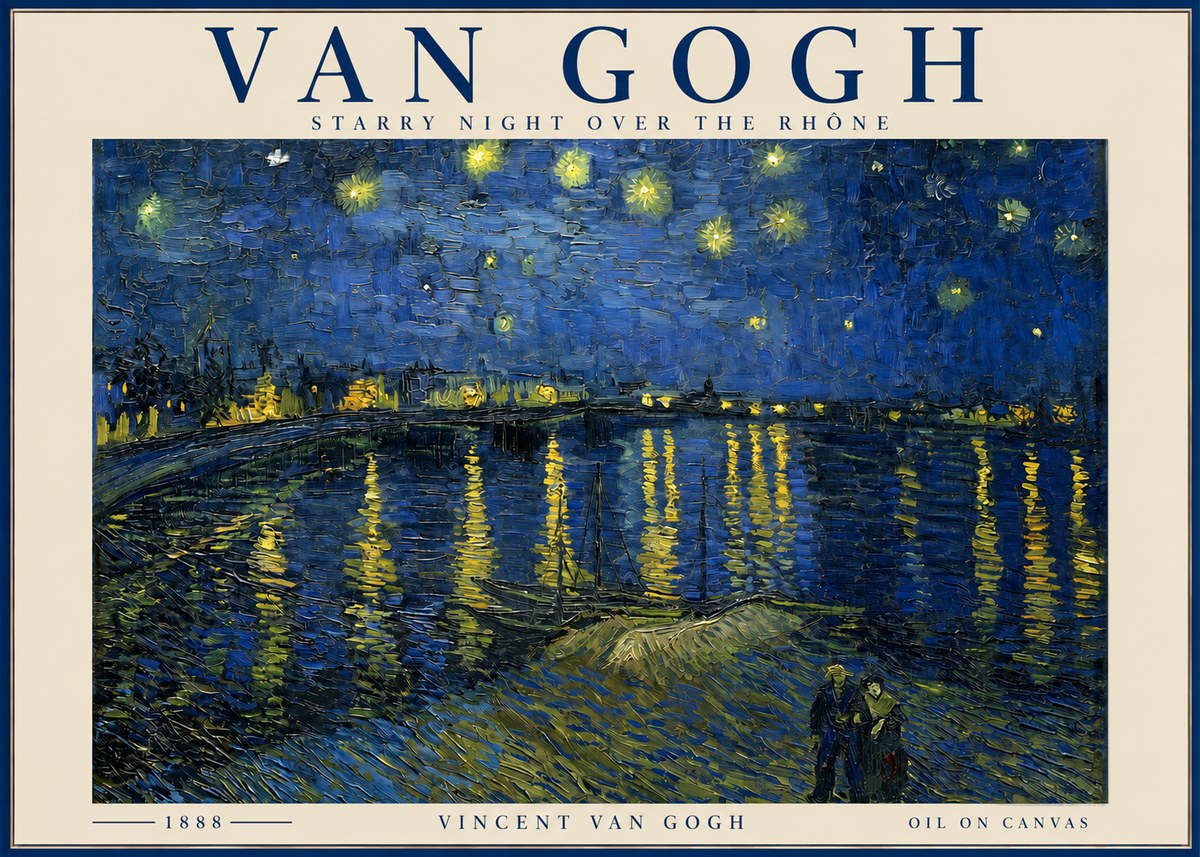 Van Gogh Starry Night over the Rhône No2 - Plakát