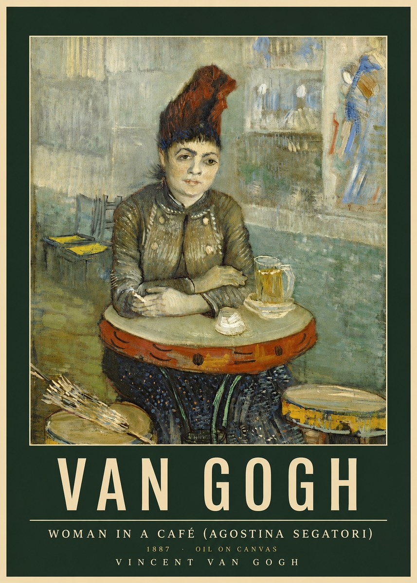 Van Gogh Woman in a Café (Agostina Segatori) No2 - Plakát