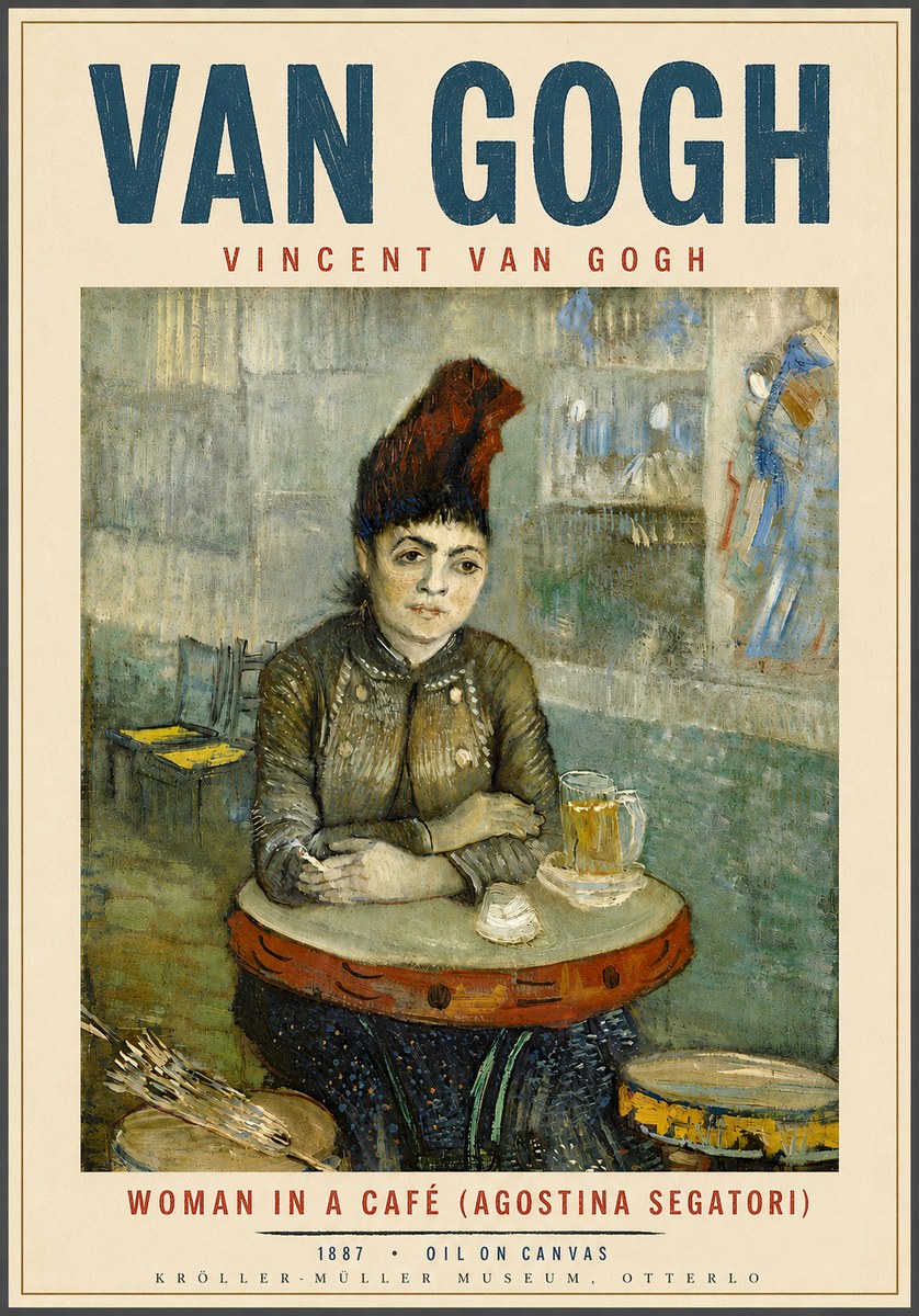 Van Gogh Woman in a Café (Agostina Segatori) No6 - Plakát