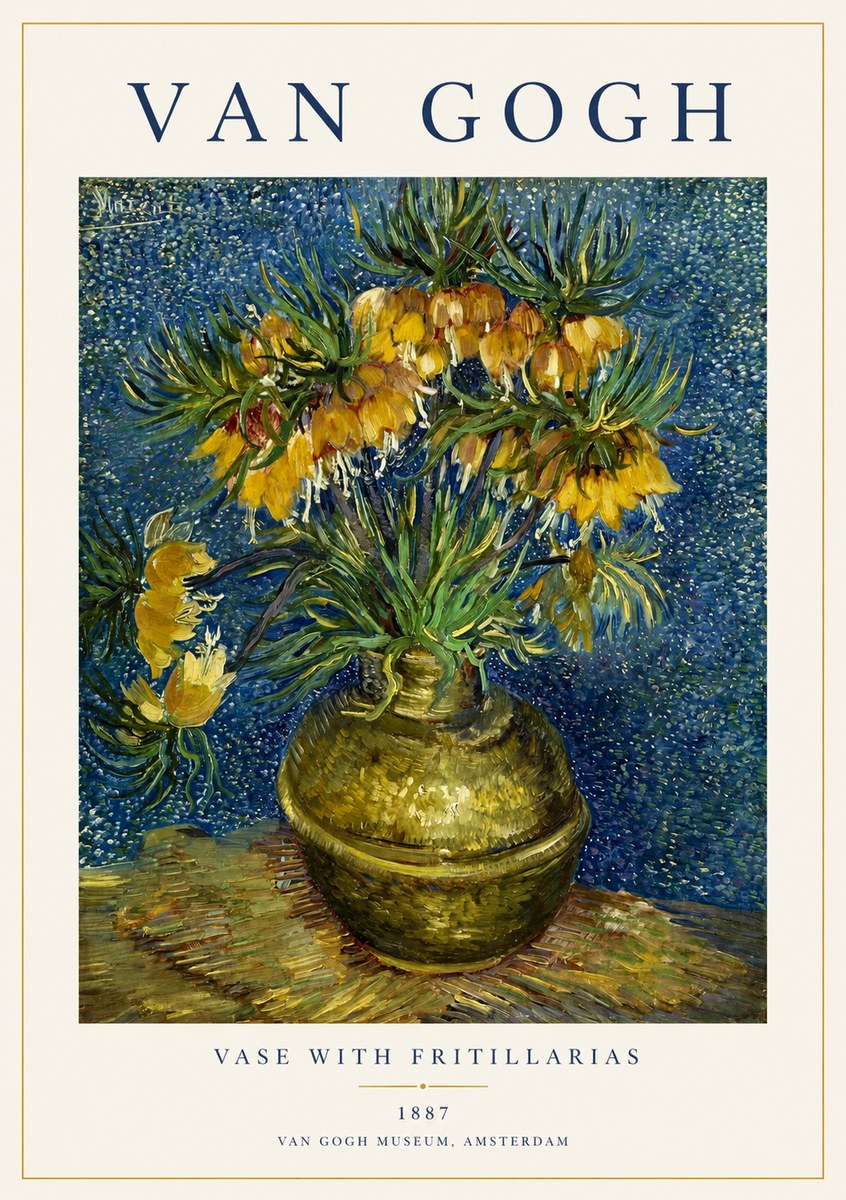 Van Gogh Vase with Fritillarias No1 - Plakát