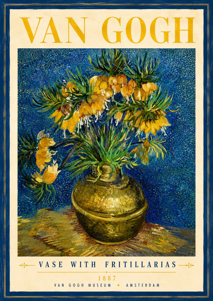 Van Gogh Vase with Fritillarias No3 - Plakát