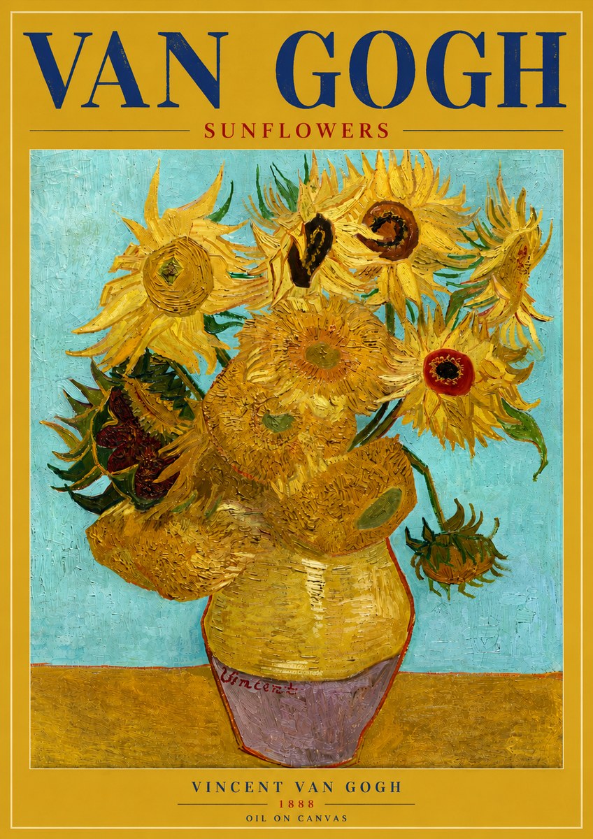 Van Gogh Sunflowers I No6 - Plakát