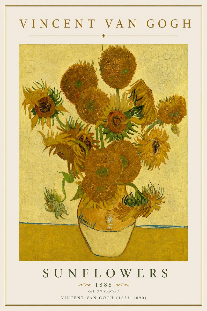 Van Gogh Sunflowers II No4 - Plakát