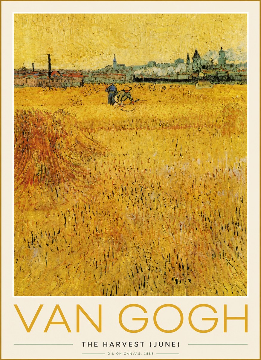 Van Gogh The Harvest (June) No2 - Plakát