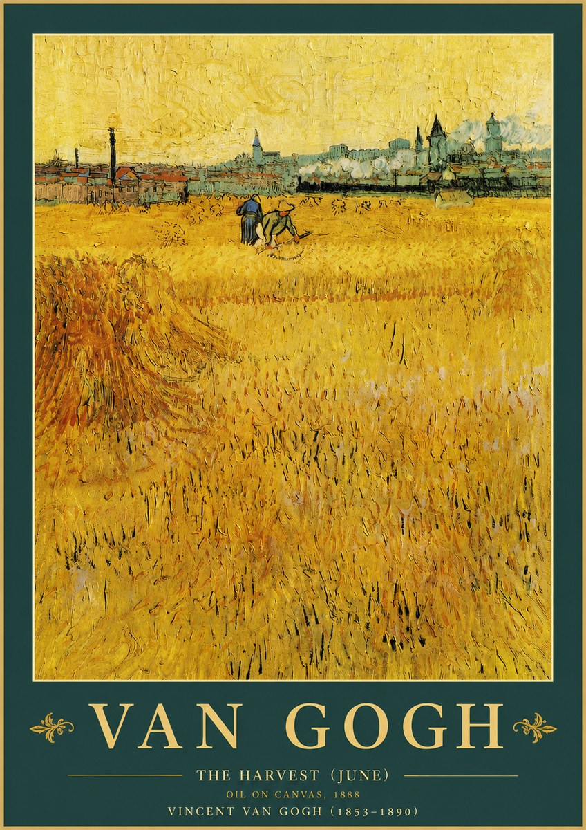 Van Gogh The Harvest (June) No3 - Plakát