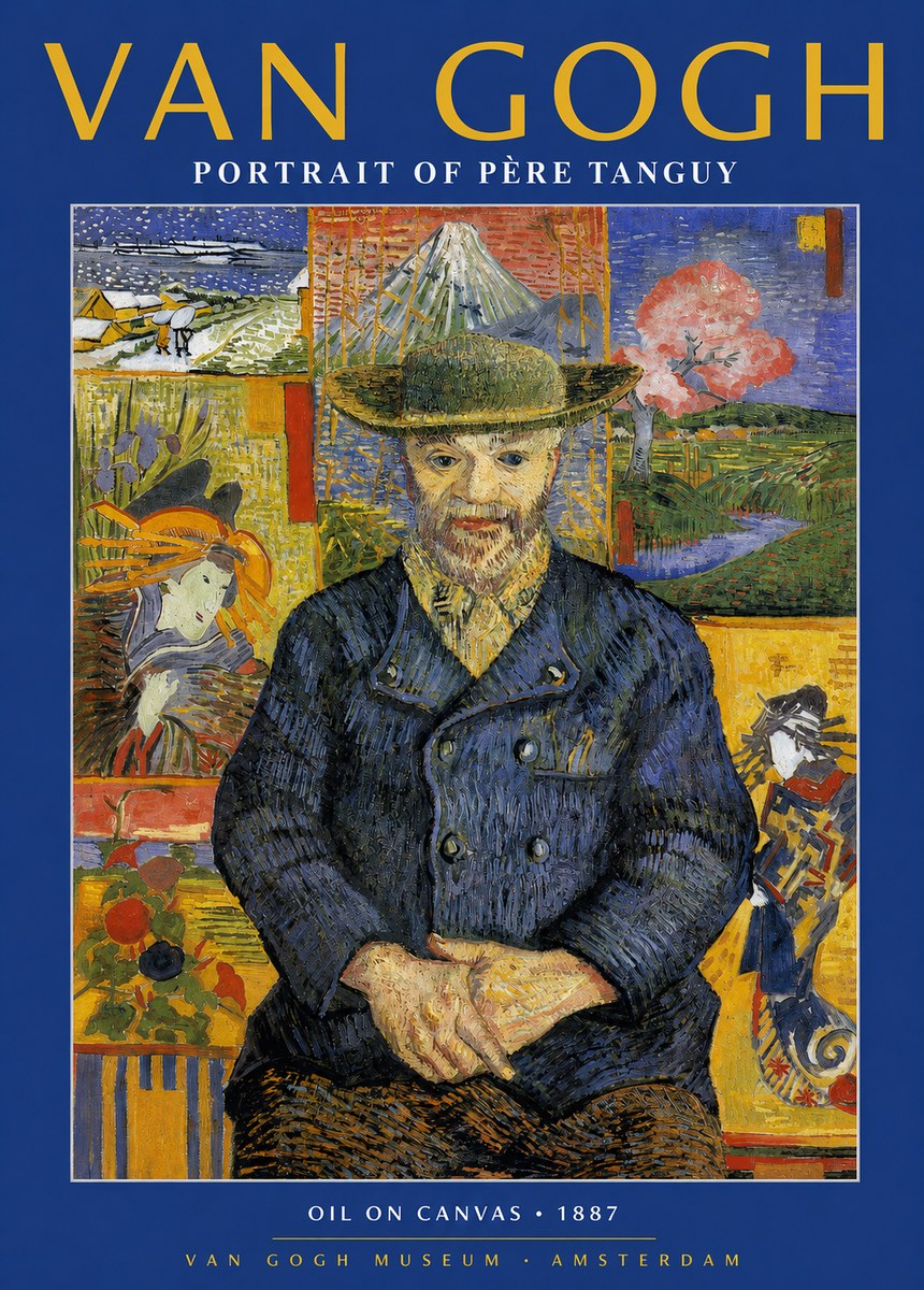 Van Gogh Portrait of Père Tanguy I No2 - Plakát