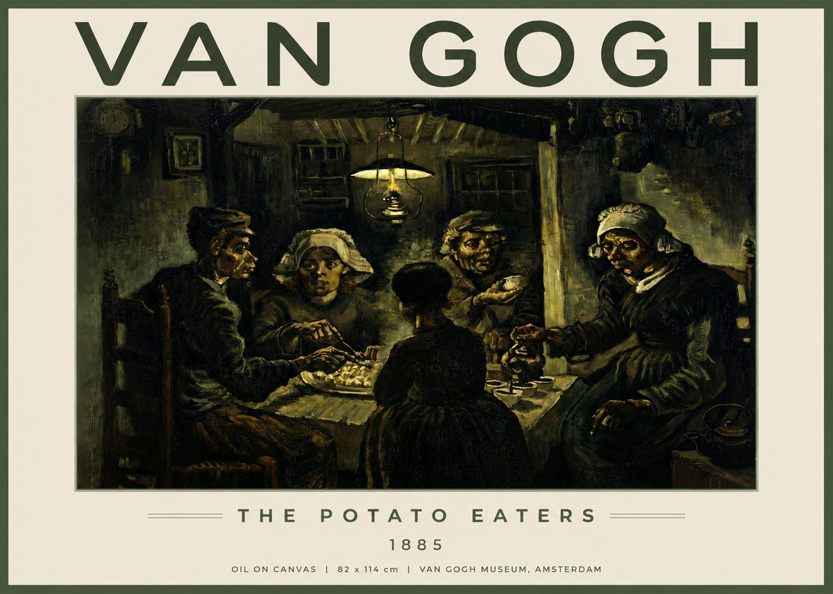 Van Gogh The Potato Eaters II No3 - Plakát