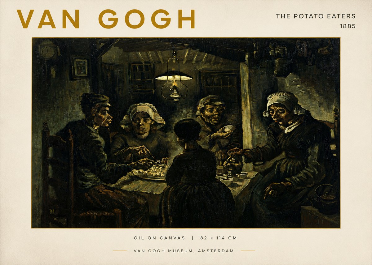 Van Gogh The Potato Eaters II No4 - Plakát