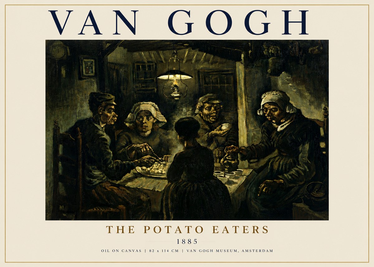 Van Gogh The Potato Eaters II No5 - Plakát
