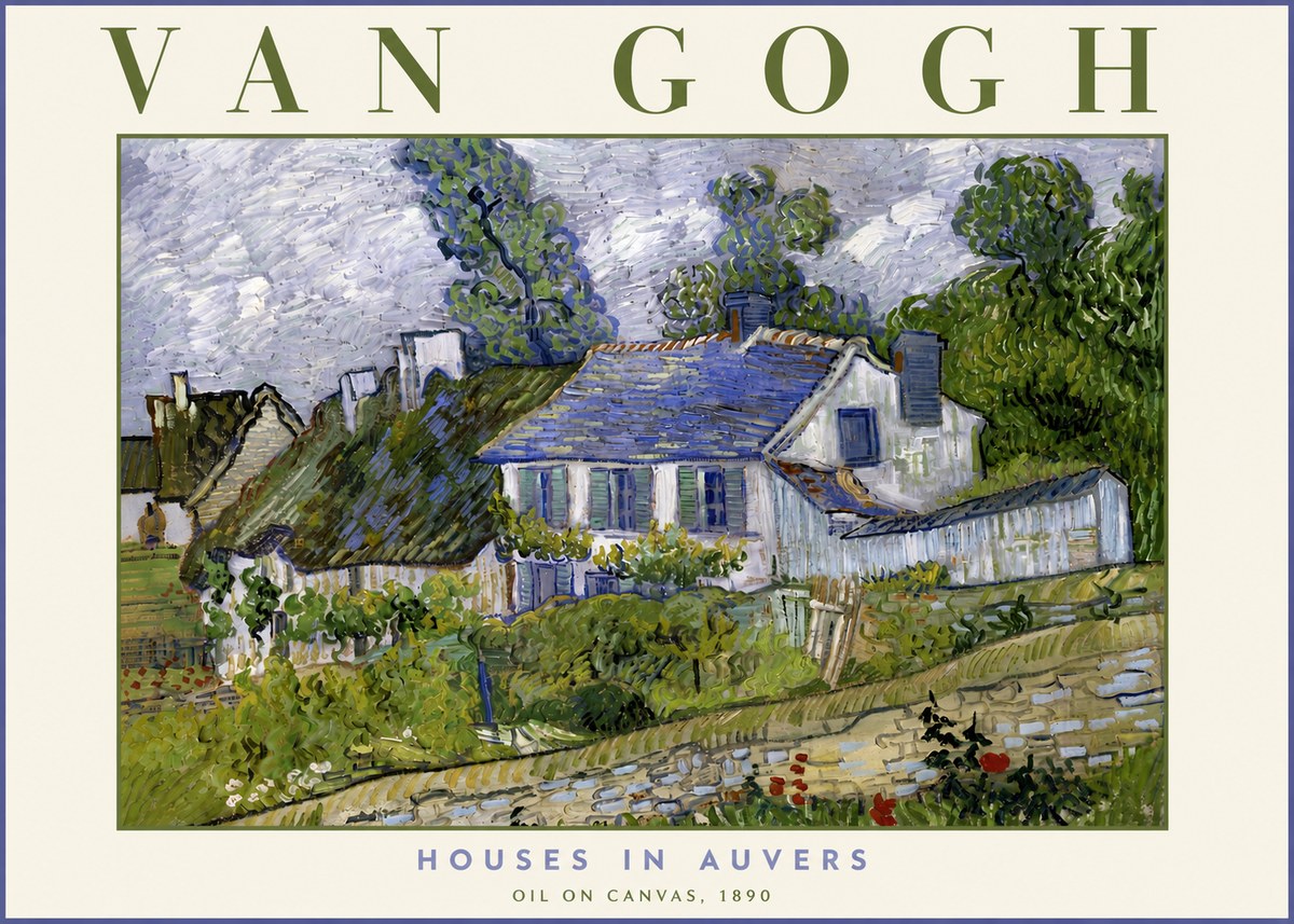 Van Gogh Houses in Auvers No5 - Plakát