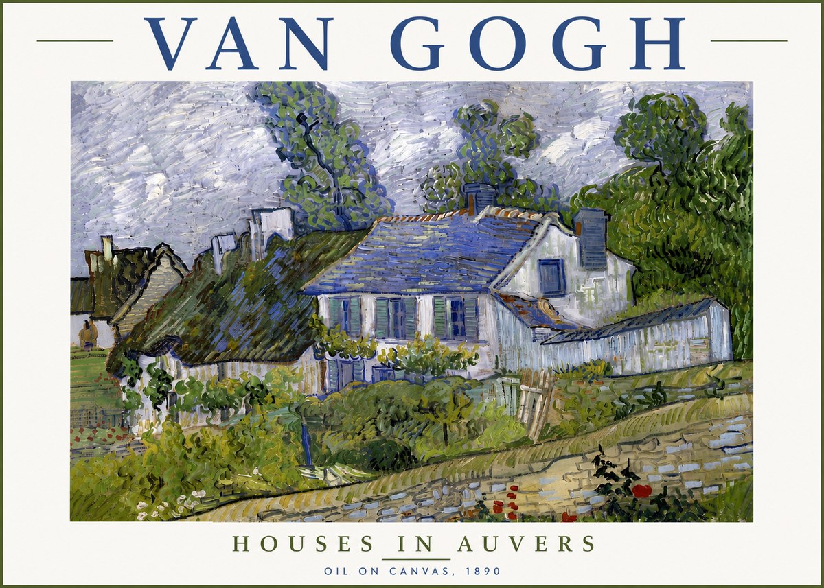 Van Gogh Houses in Auvers No6 - Plakát