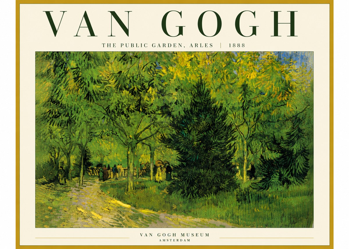 Van Gogh The Public Garden, Arles No6 - Plakát