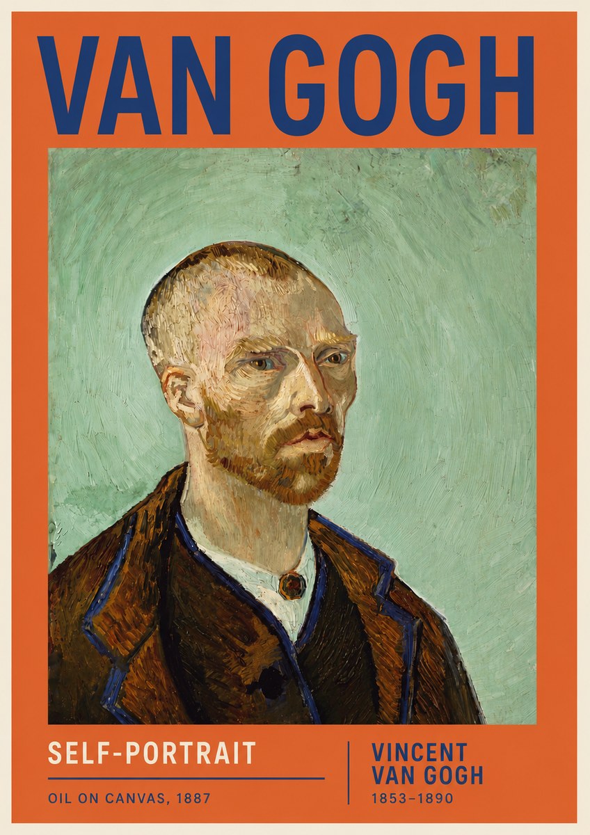 Van Gogh Self-portrait III No6 - Plakát
