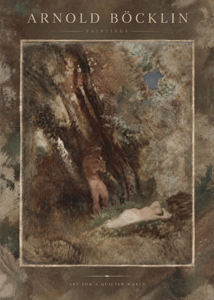 Arnold Böcklin Pan Frightening a Nymph No6 - Plakát