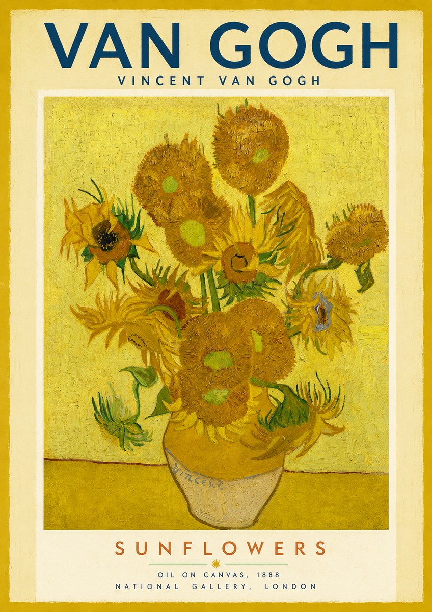 Van Gogh Sunflowers III No4 - Plakát