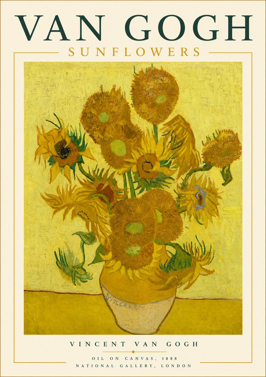 Van Gogh Sunflowers III No5 - Plakát