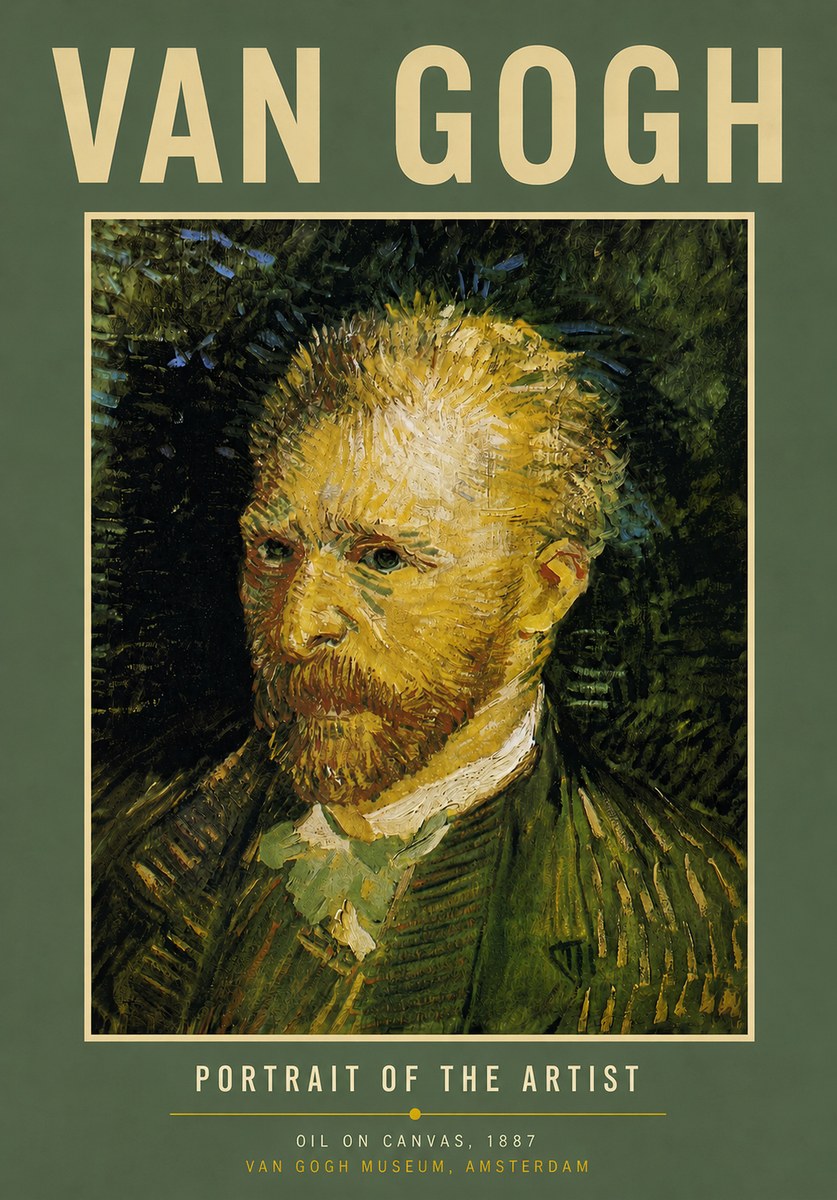 Van Gogh Portrait of the Artist III No5 - Plakát
