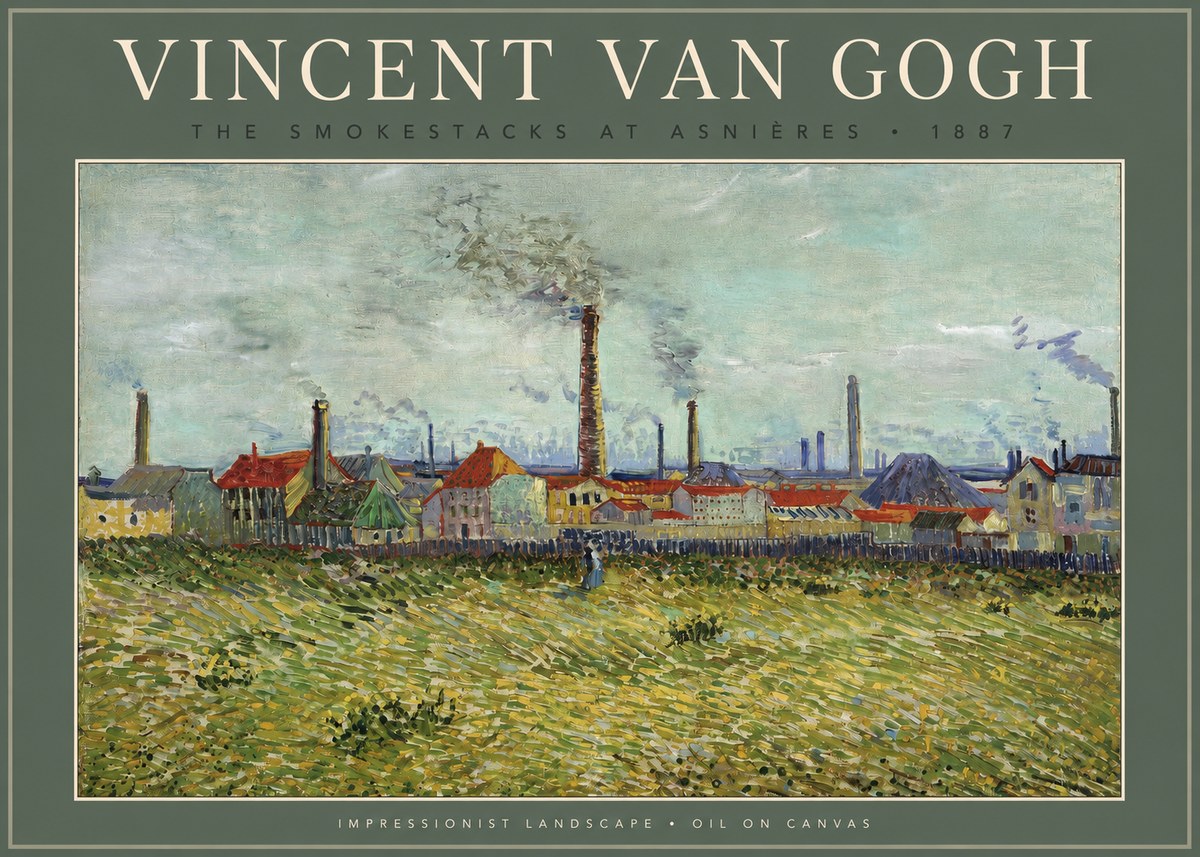 Van Gogh The Smokestacks at Asnières No2 - Plakát