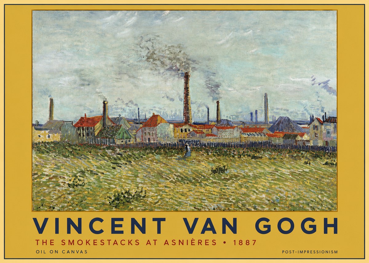 Van Gogh The Smokestacks at Asnières No3 - Plakát