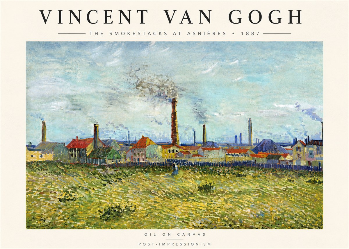Van Gogh The Smokestacks at Asnières No6 - Plakát
