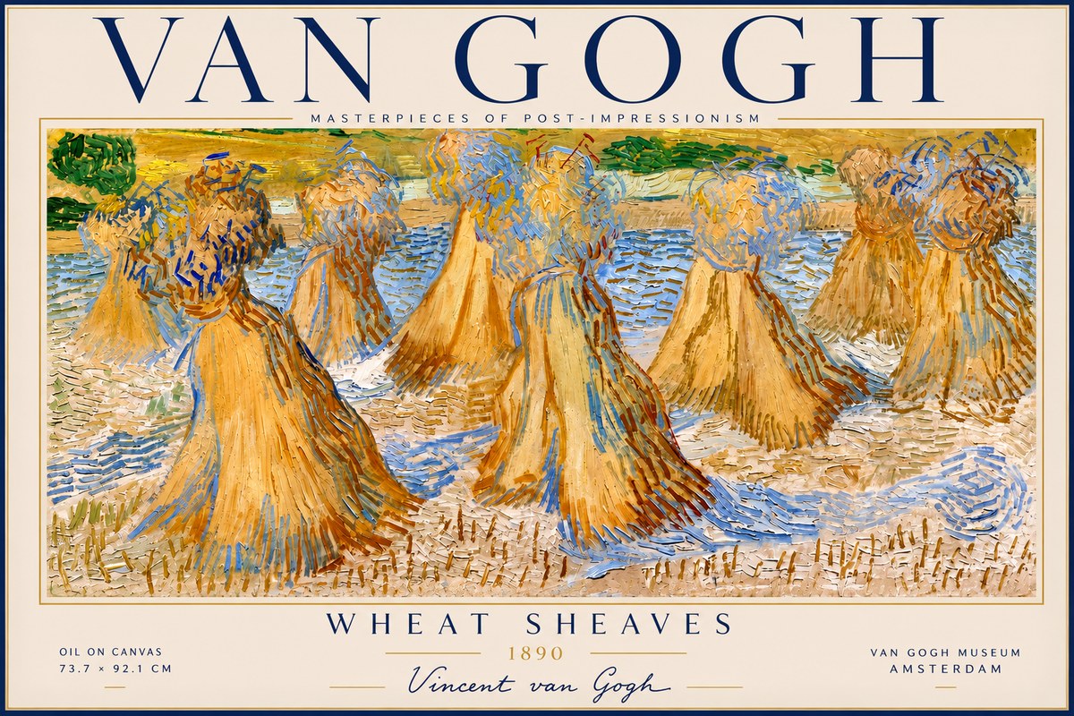 Van Gogh Wheat Sheaves No2 - Plakát