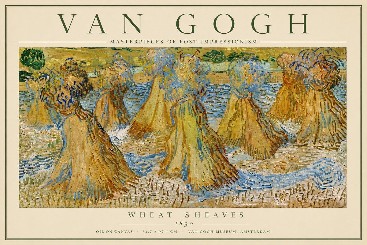 Van Gogh Wheat Sheaves No4 - Plakát