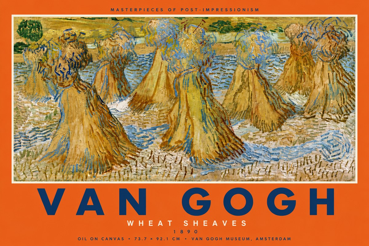 Van Gogh Wheat Sheaves No5 - Plakát