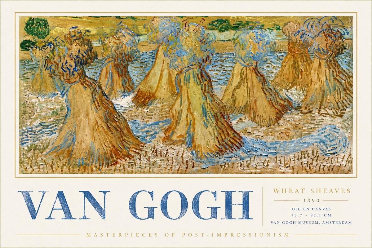 Van Gogh Wheat Sheaves No6 - Plakát