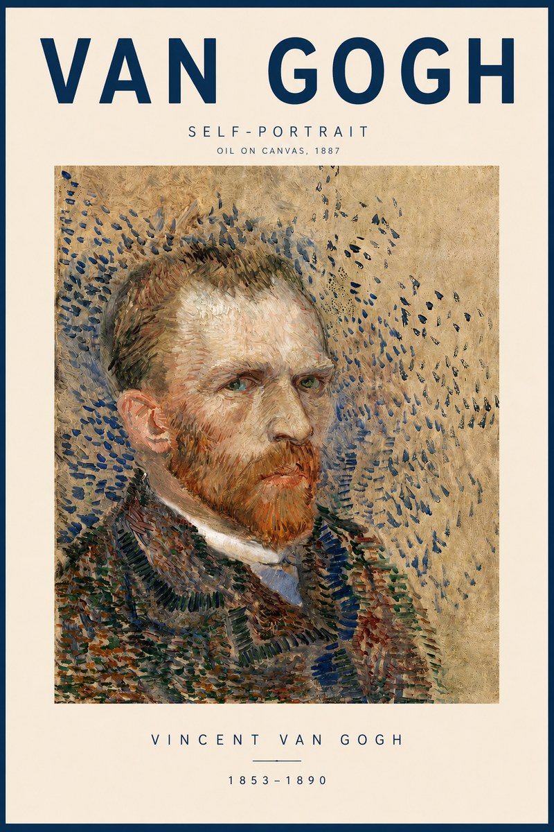 Van Gogh Self-portrait IV No3 - Plakát