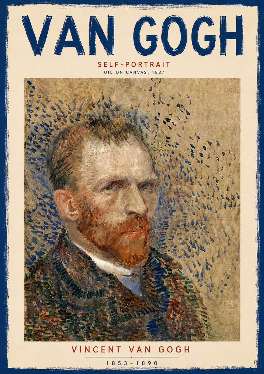 Van Gogh Self-portrait IV No6 - Plakát