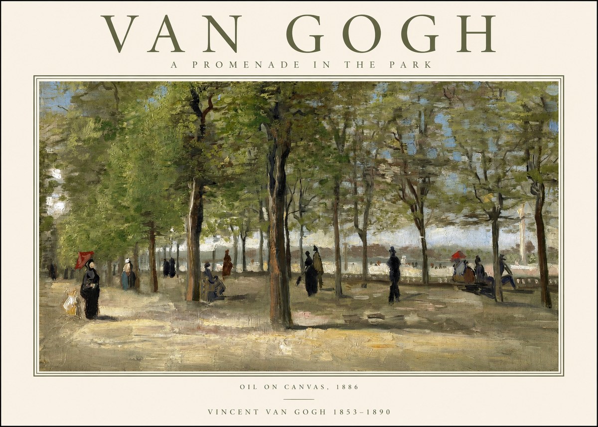 Van Gogh A Promenade in the Park No1 - Plakát